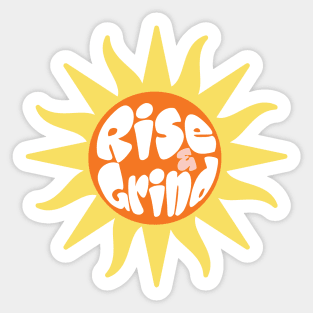 Rise and Grind Sun Sticker